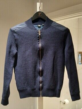 HUGO BOSS Men's Navy Zip-Up Sweater Jacket